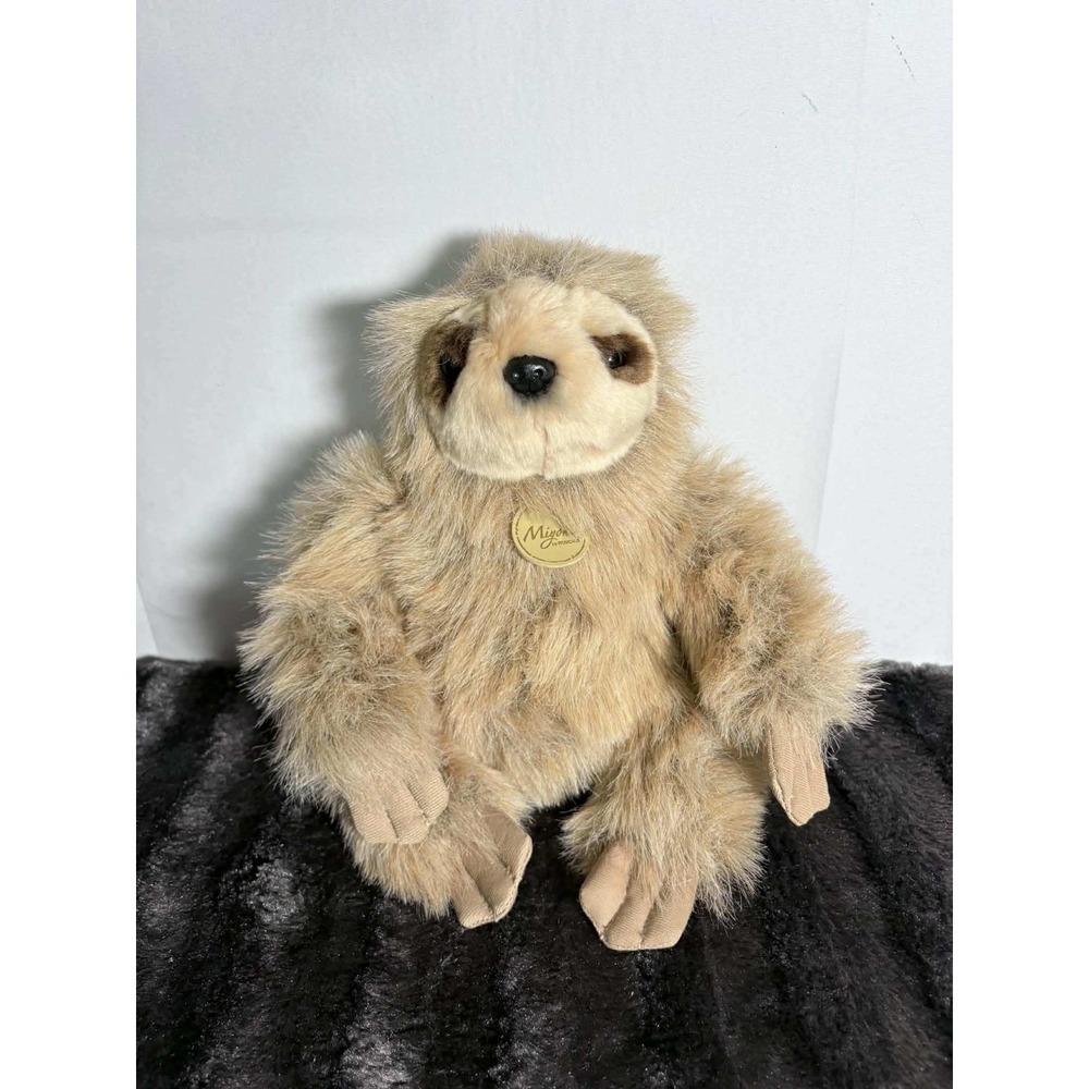 Miyoni by Aurora Three-Toed Sloth Plush Stuffed Animal Tan Brown 10 Inch